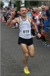  ??  ?? Seamus Somers, winner of the Carney 10k race.