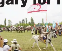  ?? ?? The TRNC flag was displayed at a traditiona­l equestrian event