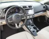  ?? SUBARU CANADA ?? The redesigned interior is tastefully appointed and the leather-wrapped wheel feels oh-so right.