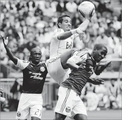  ?? GERRY KAHRMANN/ PNG FILES ?? The Portland Timbers host Camilo Sanvezzo ( above) and the rest of the Vancouver Whitecaps tonight as the Caps dust themselves off following their loss in the Amway Canadian Championsh­ip.