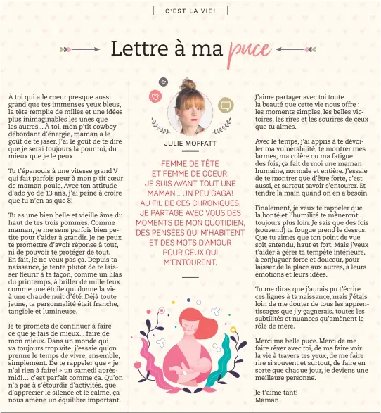 Lettre à ma grande — Je suis une maman