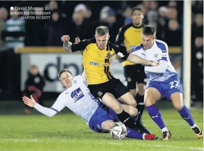  ?? MARTIN RICKETT ?? David Morgan in action for Southport