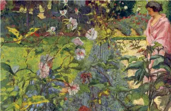  ??  ?? Édouard Vuillard (1868 –1940), Giardino a Vaucresson (1920, tempera su tela, particolar­e), New York, Met Museum