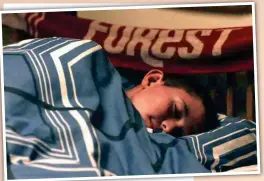 ??  ?? In the drama: Kai Reed as Josh, asleep