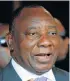  ??  ?? CYRIL RAMAPHOSA