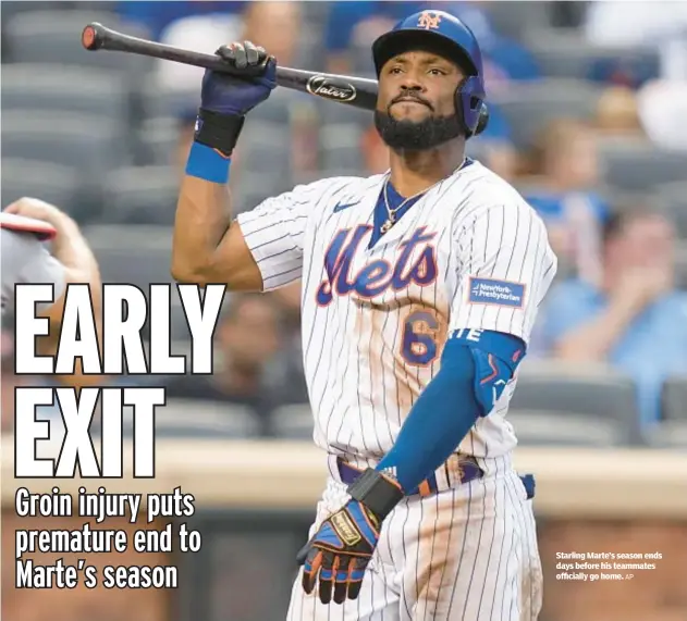 Starling Marte injury: NY Mets outfielder to has core surgery