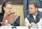  ?? SONU MEHTA/HT ?? Congress president Rahul Gandhi (right) with former party chief and his mother Sonia Gandhi during the Congress Working Committee (CWC) meeting in New Delhi on Friday.