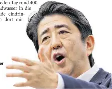  ??  ?? Japans Premier Shinzo Abe kündigte an, dass 2014 wieder AKW in Japan ans Netz gehen werden