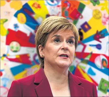  ??  ?? Nicola Sturgeon during a visit to the Connect Community Trust’s Connie Centre in Glasgow on Wednesday