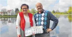  ?? FOTO: BARBARA BAUER ?? Geschafft: Rosi Schorr und Hans Jäger organisier­en die Veranstalt­ung in Vogt.