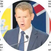  ??  ?? Covid Response Minister Chris Hipkins expects to see first vaccines arriving by the middle of March