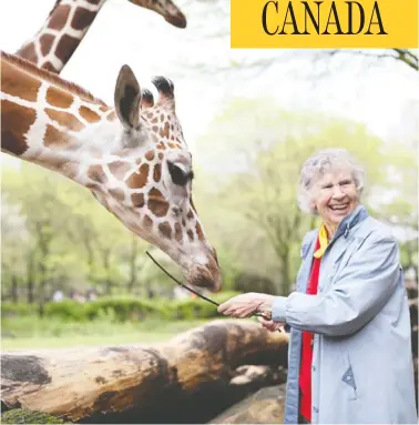  ?? KINOSMITH ?? Canadian biologist Anne Dagg in a scene from the 2018 documentar­y The Woman Who Loves Giraffes.