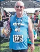  ?? Photo: RAEWYN BLAKE/SUPPLIED ?? HARD WORK: Les Blake was proud of his efforts in the half marathon to fundraise for the lodge.