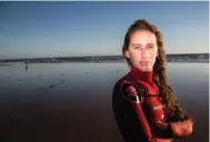  ?? MARY MATHIS/PRI’S THE WORLD ?? When Meryem El Gardoum, 20, started surfing nine years ago, she was the only girl from her village to do so.