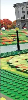  ??  ?? Master builders: main, a scene from Lego Worlds and, below, Minecraft’s Villager Trading Ocean