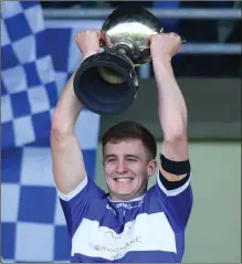  ?? Templenoe captain Patrick Clifford after his team won the County Intermedia­te Football Championsh­ip title in 2019 ??