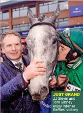  ?? ?? JUST GRAND JJ Slevin and Tom Gibney enjoy Intense Raffles’ victory