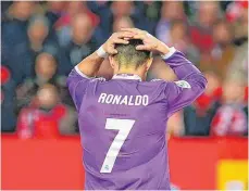  ?? FOTO: AFP ?? Gar nicht sportlich: Cristiano Ronaldo hat Ärger mit dem Fiskus.