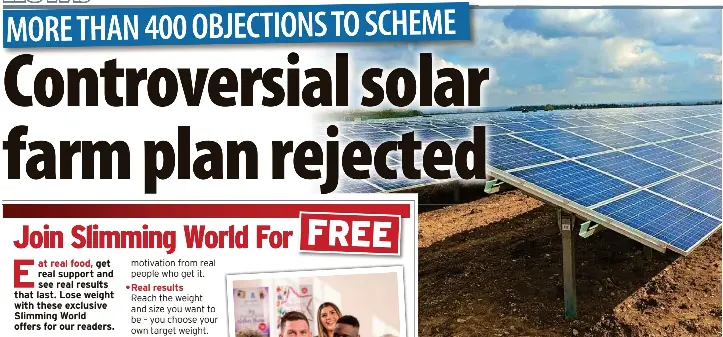 Controvers­ial solar farm plan rejected - PressReader