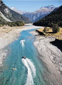  ?? PHOTO: SUPPLIED ?? Top dollar . . . Tourism and farming are underpinni­ng much of the economic strength of both Otago and Southland; pictured, jetboating on the Wilkin River, near Makarora.