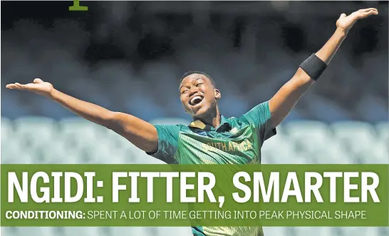  ?? Picture: Getty Images ?? FIRED-UP. Proteas speedster Lungi Ngidi says he is now a fitter and smarter bowler than ever before.