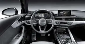  ??  ?? The Audi A4 offers a wealth of intelligen­t technologi­es with the new Audi MMI display and operating concept.