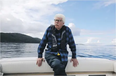  ??  ?? Gary Greene is a marine geologist who works with the nonprofit SeaDoc Society. He and another researcher explored the bottom of the Salish Sea looking for sand lance. "If this forage fish disappears, the salmon will disappear," he said.