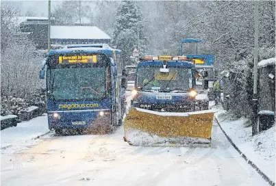  ?? Picture: PPA. ?? Changes introduced by the council include two additional night shifts, one in Crieff and one in Kinross, to tackle snow and ice.