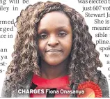  ??  ?? CHARGES Fiona Onasanya