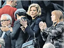  ??  ?? Talk of the Toon: Leading financier Amanda Staveley, who attended the recent fixture against Liverpool at St James’ Park (left), appears interested in Newcastle United after Mike Ashley (right) put the club up for sale