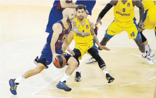  ?? //VALENTÍ ENRICH ?? En el partido de ida el Maccabi se impuso en el Palau a los blaugranas por un apretado 67-68