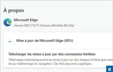  ??  ?? Si une mise à jour est disponible, elle s’installe automatiqu­ement.