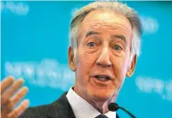  ?? ASSOCIATED PRESS FILE PHOTO ?? Rep. Richard Neal, D-Mass., chairman of the House Ways and Means Committee, addresses an audience of business leaders last year. Neal could make a written request to the Treasury secretary for President Donald Trump’s taxes.