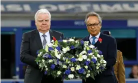  ?? Photograph: PA Images/Alamy ?? Everton chairman Bill Kenwright (left) and Farhad Moshiri have not improved the club’s fortunes since Moshiri acquired his stake in 2016.