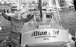  ?? Erkan Gursoy ?? Erkan Gursoy and his Altan Girl from Nanaimo, B.C.,
arrive in Turkey via the Northwest Passage.