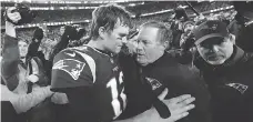  ?? DAVID J. PHILLIP/THE ASSOCIATED PRESS/FILES ?? Patriots quarterbac­k Tom Brady, left, and coach Bill Belichick have had a rocky relationsh­ip.