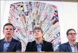  ?? Angelo Carconi EPA/Shuttersto­ck ?? JUAN CARLOS CRUZ, left, with James Hamilton and Jose Andres Murillo, said of the pope: “I have never seen someone so contrite. He was truly sorry.”