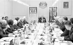  ??  ?? Datuk Seri Najib Tun Razak at the TN50 Roundtable Dialogue with Malaysian scientists. - Bernama photo