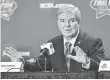  ?? BOB DONNAN, USA TODAY SPORTS ?? Mark Emmert says the NCAA board has discussed the sports betting issue.