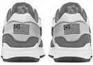  ?? NIKE VIA AP ?? This undated product image obtained by The Associated Press shows Nike Air Max 1 Quick Strike Fourth of July shoes that have a U.S. flag with 13 white stars in a circle on it, known as the Betsy Ross flag.