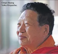  ??  ?? Chöje Akong Tulku Rinpoche.