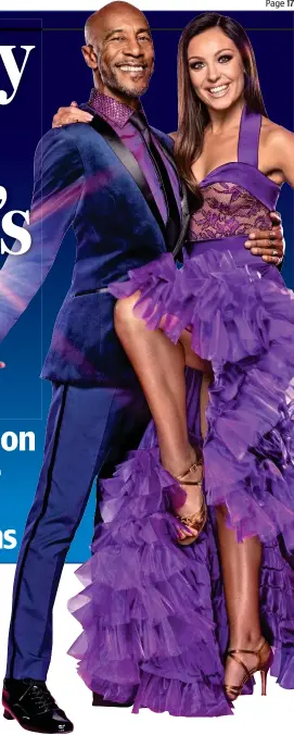  ??  ?? ‘I’m the star, not you’: John-Jules with Strictly partner Amy Dowden