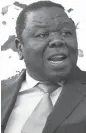  ??  ?? Mr Morgan Tsvangirai