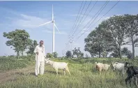  ?? BLOOMBERG ?? A wind turbine at the ReGen Powertech Pvt farm in Dewas, Madhya Pradesh, India, on Sept 9, 2022.