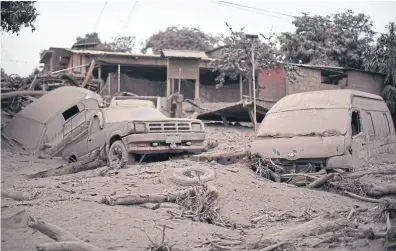  ?? Johan ordonez/afp ?? Así quedó San Miguel Los Lotes, un pueblo cerca de la capital de Guatemala