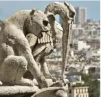  ??  ?? Gargoyles on Notre Dame, Paris