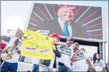  ?? (AP) ?? In this file photo, supporters of President Donald Trump rally on Bingham Island in Palm Beach, Florida. Even before this week’s summit, Trump and his aides had begun referring to Mar-a-Lago as the ‘Winter White House,’ a marketing coup for a man who...