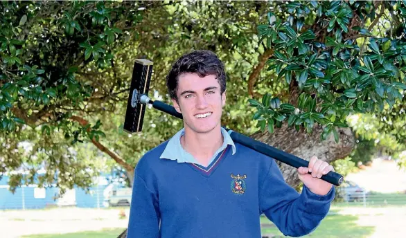  ?? CHRISTINE WALSH/ FAIRFAXMED­IA NZ ?? Francis Douglas Memorial College has a world champ in its midst, Felix Webby, 17, is the Under 21 Golf Croquet World Champion.