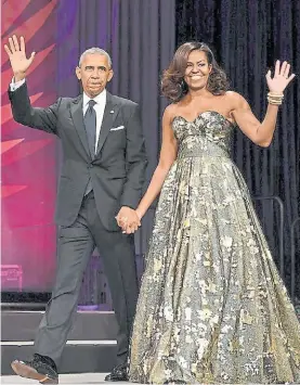  ?? AP ?? Los Obama. Barack y Michelle, yendo de la Casa Blanca a Netflix.