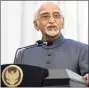  ?? PICTURE: SCROLL.IN ?? Hamid Ansari observed that Muslims in India, apart from poverty and deprivatio­n, specifical­ly suffer from identity-based discrimina­tion and sporadic violence.